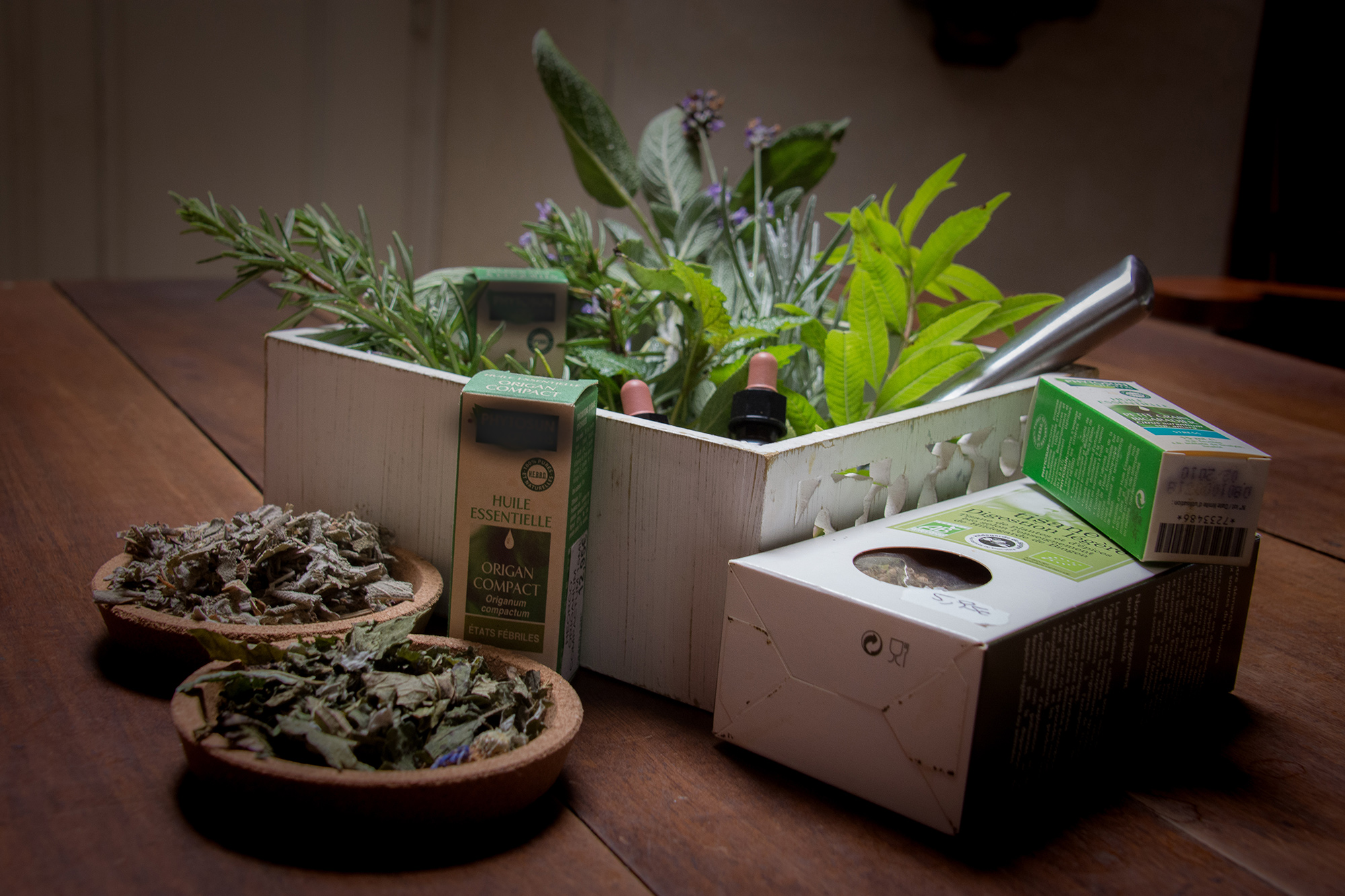 Plantes médicinales séchées et préparations d’herboristerie